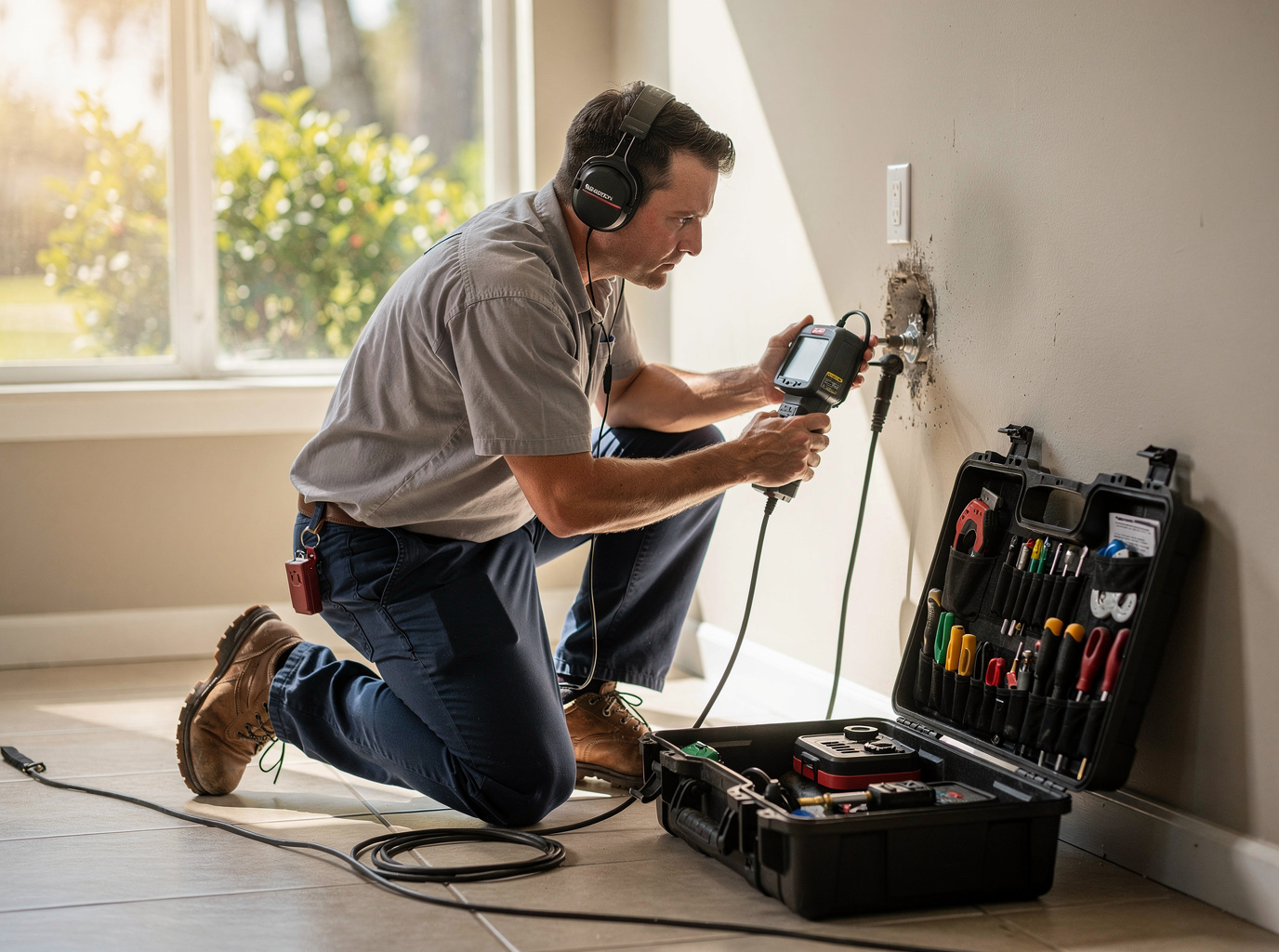 Water Leak Detection in Winter Garden